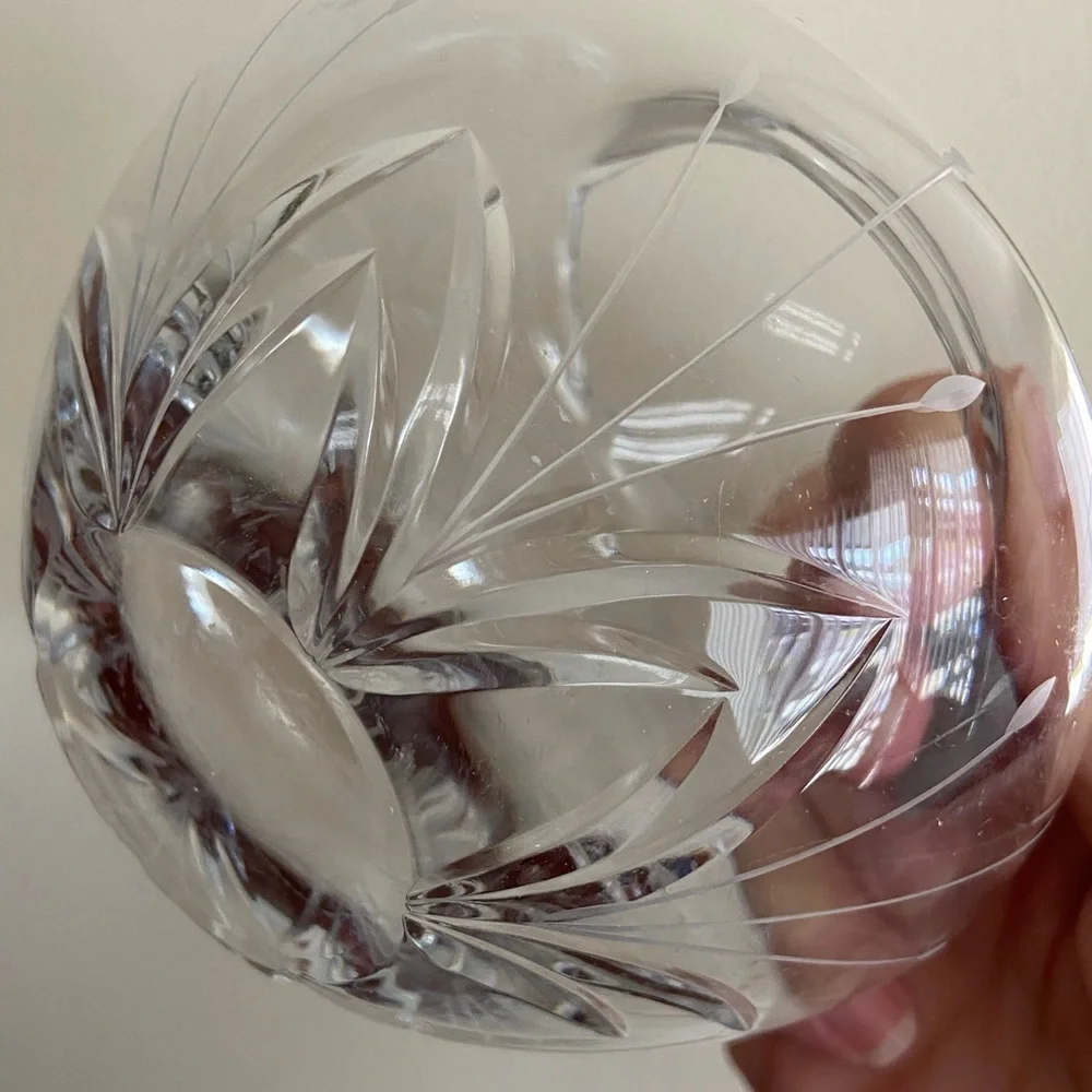 Mikasa Crystal PETIT POINTS Votive Candle Holder Clear Vase new